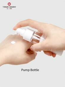 YUEMEI MOMENT MC Set[EVA 3D Bag]Black/White, 50ml - 6pcs/8pcs Travel Refillable Bottle Set, Cosmetic Refill Bottles For Shampoo, Body Wash, Conditioner, Toner, Facial Cleanser