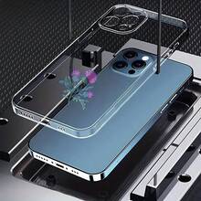 Carcasa de teléfono móvil transparente de moda,Cubierta transparente para iPhone con diseño floral morado y verde funda protectora elegante para uso diario y ocasiones especiales Para teléfonos Galaxy de Apple - transparente - Ver 4