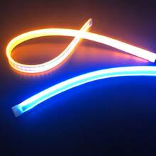 2pcs 30cm LED Light Strips, White & Yellow Dynamic Flow Direction Indicator, Battery-Free, Easy Installation - 30CM/11,81 inch - Xem 3