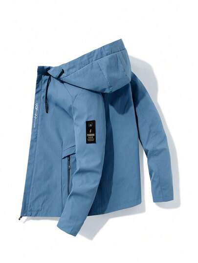 男士轻便夹克风衣，适合户外活动（如徒步、钓鱼）和日常穿着，春夏秋季皆宜。