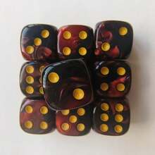 10pcs/Pack Best Seller Marble Acrylic Polka Dot Dice, Dual-Color Dice, 16mm Rounded Square Multicolor Checkerboard Game Accessories, Suitable For Tabletop Games, Entertainment, Parties - Multicolor - View 12