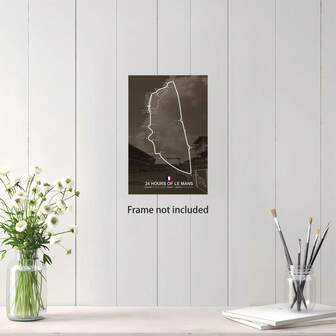 24 Hours Of Le Mans Track Map Canvas Poster - Modern Unframed Wall Art For Bedroom, Office, And Home Decor, 12x18 Inches, Perfect For Room Decor