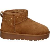  XTI KIDS | Bottines australiennes XTI KIDS pour enfants – Bottines à plateforme camel cloutées – Bottines à enfiler doublées en peau de mouton – Plateforme moyenne confortable – Polyvalentes – Modèle 151392