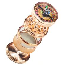 1pc Zinc Alloy 4-Layer Spice Herb Grinder Grinding Machine Crusher Kitchen Supplies Household Gadget Valentine's Day New Year's Gift - Multicolor - View 3