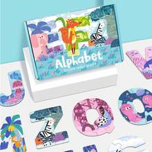 Letter Animal Gift Box Double-Sided Puzzle, Pre-School Letter Word Learning Puzzle Toy, Letter Animal Pairing Cognition, English Letter Animal Flat Puzzle Toy, Kindergarten Cognitive Education Toy, Men's And Women's Gift Toys - Christmas Gift - Puzzle - View 2