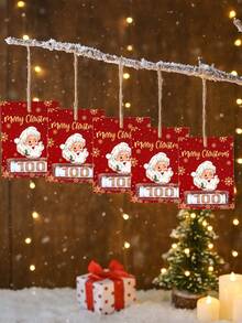 6 piezas Ideas de regalo de Navidad Portamonedas de regalo, Diseño de Papá Noel, Regalos en efectivo de Navidad, Rellenos de calcetín de Navidad, Sobres de Navidad, Embalaje de regalo de Navidad, Bolsas rojas de Navidad, Rellenos de bolsas de Navidad, Tarjetas de Navidad, Feliz Navidad, Decoraciones navideñas para el hogar, Decoraciones de árbol de Navidad, Adornos navideños, Nochebuena, Navidad, Decoración de Año Nuevo 2026