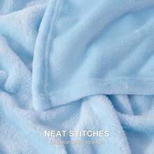 Sofa Blanket Living Room Cover SetFleece Blanket Twin Size, Soft Cozy Twin Blanket, Fuzzy Flannel Blanket Bed, Sofa, Couch, Travel, Camping, 60 X 80 Inches - light blue - 查看 5