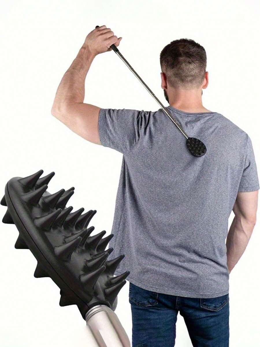 Coçador de costas retrátil em formato de cacto com espinhos de 6 mm e 12 mm, inclui um cabo para coçar com uma só mão, material de PVC durável, ideal para lembrancinhas de festa, perfeito para homens e mulheres, presente para o Dia das Mães ou para a vovó. Coçador de costas, coçador retrátil, coçador de mão, máquina de coçar, coçador de costas retrátil.
