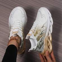 Giày thể thao nam mùa hè mới, nhẹ, thoải mái, đệm êm, màu gradient, phong cách tối giản, đường phố (Giày có kích thước nhỏ hơn, vui lòng đặt hàng lớn hơn một cỡ) - Vàng - Xem 5