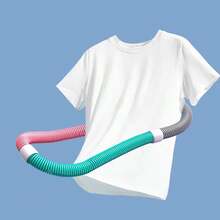 1件装弹簧式柔软弹性束腰带，成人健身瘦腰，可折叠柔软腹部塑形 - 彩色 - 查看 7