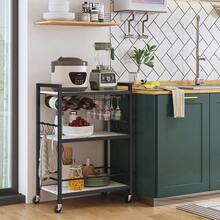 Bar Cart Modern Serving Cart Mobile Kitchen Shelf With Wine Rack Glass Holder And 3 Tiered Shelves Marble White