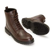 Men's Mid-Calf Military Combat Boot - 鏽棕色 - 查看 1