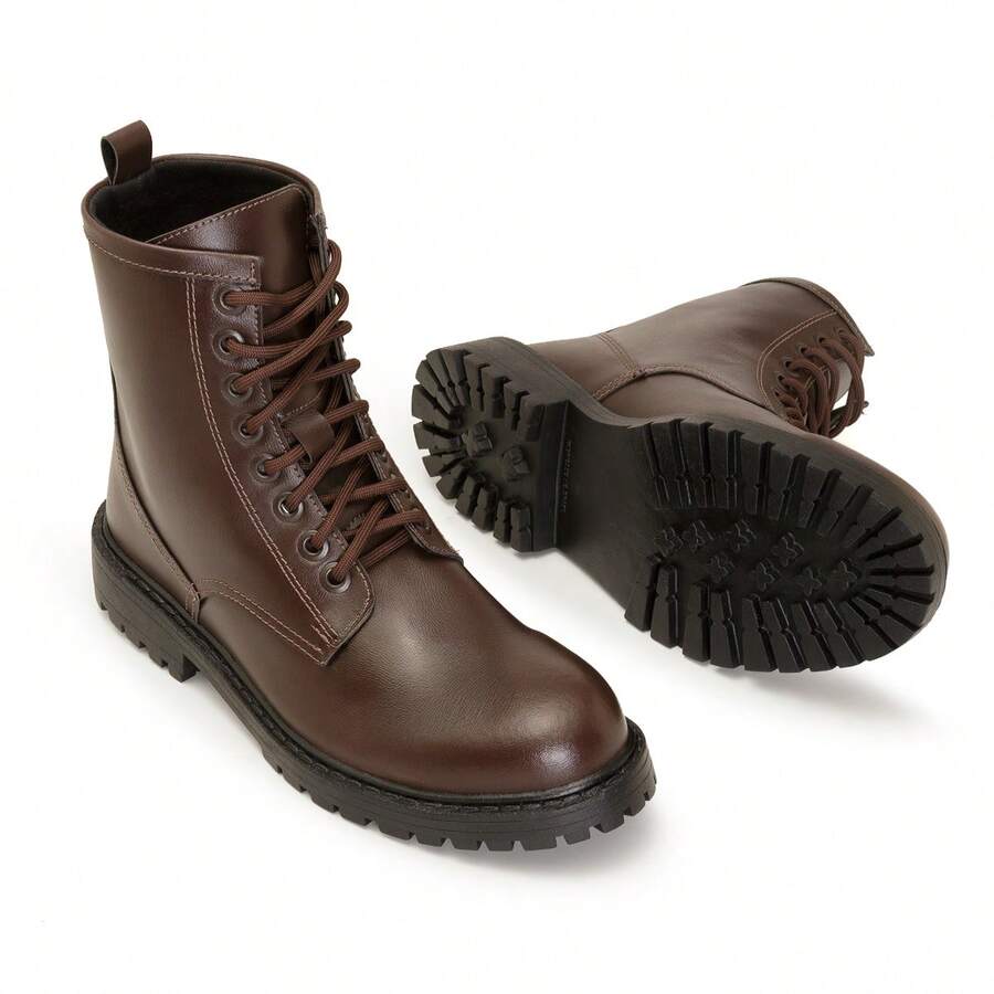 Men's Mid-Calf Military Combat Boot - 鏽棕色 - 查看 1