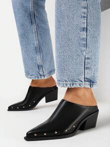 Tacchi a punta stile cowgirl - Scarpe casual estive da donna - nero - Visualizzare 1