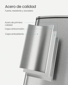 SONGMICS Trash Cans - Silver - View 4