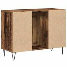 vidaXL Badezimmer Schrank Altholz 80 X 33 X 60 Cm Holzwerkstoff - Giallo - Visualizzare 8