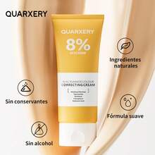 QUARXERY Crema Hidratante Coloreada con Niacinamida 8% Glycerina - Corrector de Tono para Piel Sensible Sin Alcohol - Albaricoque - Ver 4