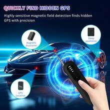 2025 Hidden Camera Detector, Hidden Device GPS Detector, Bug Detector, Suitable For Hotel, Travel, Office, 5-Level Sensitivity (Black) - Multicolor - View 6
