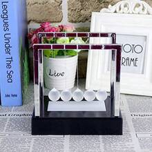 TendenciaDuokon Bolas de Equilibrio de Cuna de Newton con luz LED Colorida, Oficina en casa, Ciencia, Escritorio, decoración, Trabajo artístico, RegalosCalidad premium - 1 - Ver 10