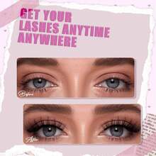 FADVAN 2 Pairs Magnetic Eyelashes With Applicator 2 Style Reusable Magnetic Lashes Natural Look, No Glue Or Liner Needed False Eyelashes, Wispy Strip Lashes Clear Band Magnetic Lashes Kit - Black - View 8