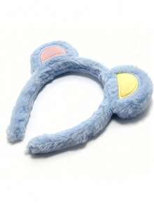 1pc New Plush Bear Headband, Women Cartoon Everyday Makeup Facial Mask Wash Face Sports Headband, Animal Elegant Cute Casual Street Party Polyester Headband, All Seasons, Hairband, Hair Hoop Headbands, Hair Band,