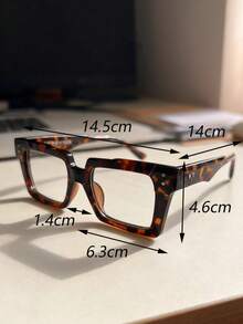 1pc 2026 New Spring Popular Casual Tritan (Copolyester) Women's Non-Prescription Glasses