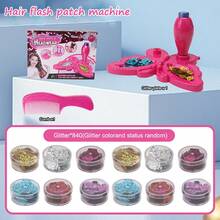 一套蝴蝶亮片发饰套装 - 自粘亮片发贴，带收纳盒，彩色塑料亮片，易于使用，生日和圣诞节礼物，派对装饰，日常造型