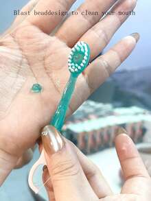 12pcs/8pcs/4pcs/1pc Portable Mini 5-In-1 Travel Dental Kit Set, Disposable Effervescent Toothpaste Tablets With Bursting Beads No Rinsing, Tongue Cleaner, Toothpicks And Dental Floss, Suitable For Travel And Home Use - Multicolor - View 5