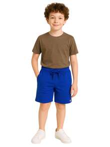 Kit With 2 Men's Children's Shorts With 2 Sweatshirt Pockets. Royal And Black. - Nhiều màu - Xem 4