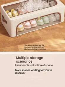 Cajas apilables de algodón y lino para zapatos, cajas de almacenamiento y exhibición, cajas de cajón para zapatos de algodón y lino, estantes para zapatos, armarios para zapatos, colocación separada, adecuado para exhibición y almacenamiento en oficina y hogar, cajas para zapatos, transparente, negro