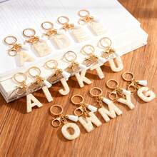 独特字母钥匙扣，龙虾扣，易于打开，小巧便携，节日/生日礼物，男女通用包包/汽车钥匙扣 - 彩色 - 查看 1