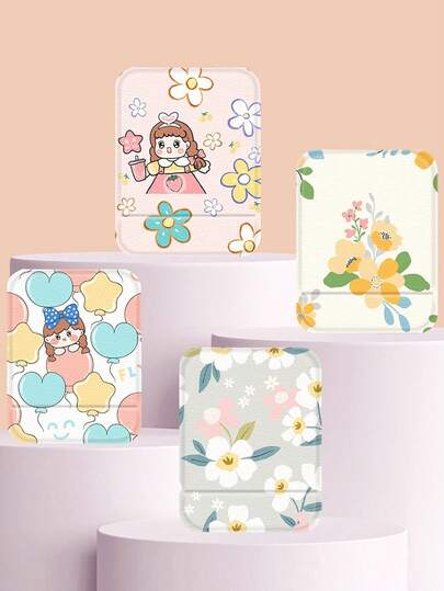 简约迷你化妆镜，便携式梳妆镜，女士折叠化妆镜