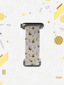 1条简约蜜蜂花卉图案TPU表带，兼容38/40/41/42/44/45/49mm Ultra/SE/9/10/8/7/6/5/4/3/2/1 - 彩色 - 查看 6