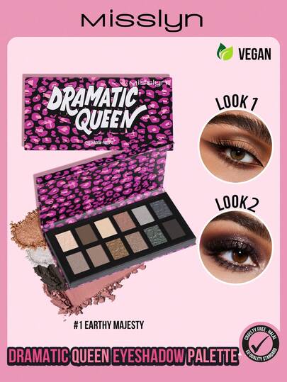 MISSLYN-Dramatic Queen Eyeshadow Palette,12 Color Eyeshadow, Palette,Brown Eyeshadow Palette, Dramatic Eyeshadow Palette, Shadow Palette, Eyeshadow Palette, Xmas Christmas,Brand Beauty Makeup, Face Paint Cosmetic, For Women & Girls, Perfect For Winter, Ideal For Y2K, Fancy Fashion, Suitable For Birthday, Best Gift, Valentine's Day Gifts, Party Ready, New Year Gift, Best Color,Vegan & Cruelty-Free