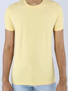Ogochi Basic Slim Fit T-Shirt, Original Cotton, Various Colors, Christmas, New Year, Summer, Spring - Linh dương Impala vàng - Xem 5