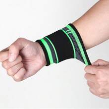 ZKBBO 2pcs Adjustable Wrist Compression Sleeves - Premium Support Wristbands With Hook And Loop Fastener, Black/Green, Suitable For Weightlifting, Fitness And Other Sports Wrist Stabilizer - Unisex - Multicolor - View 9