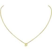 ChicSilver Initial Necklace 26 Letters A-Z Charms 925 Silver / Gold Chain Necklaces For Women Jewelry Accessories Mini Minimalist Alphabet Names For Mothers Couples Birthday - D/oro 18k - 查看 2