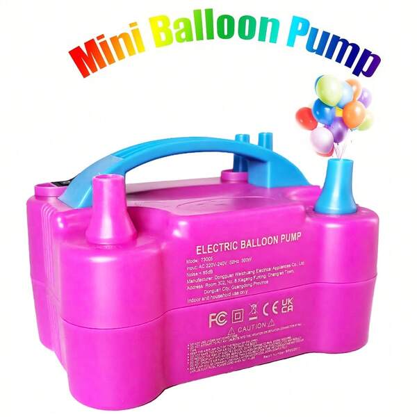 Mini Electric Balloon Pump, Portable Balloon Pump, Balloon Party Birthday Decoration Inflator (220V-240V 300w) Attention: 5-Inch Balloons Cannot Be Used