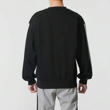 Sudadera para hombre Adidas, nueva casual deportiva de invierno 2025 con forro polar, cuello redondo con 3 rayas, JE6304