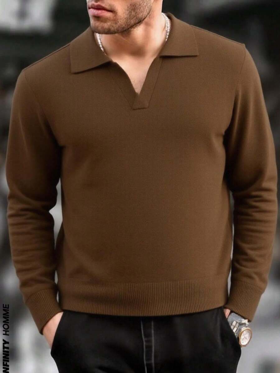 Men Sweaters - Café - View 1
