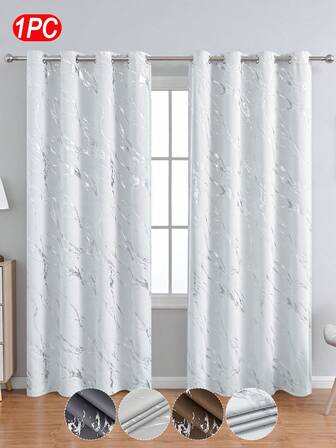 1 st högprecisionsmarmorgardin, marmormönster, mörkläggning, klassisk minimalistisk nordisk stil, lämplig för vardagsrum, sovrum, arbetsrum och annan fönsterdekor, rumsdekor