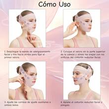 OranSee Faja Facial 2 en 1 Reutilizable - Doble Banda Ajustable con Tecnología V-Lifting, Elimina Papada y Flacidez en 30 Minutos, Material Transpirable para Uso Diario y Nocturno, Talla Única - 1 - Ver 6