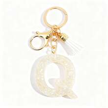 独特字母钥匙扣，龙虾扣，易于打开，小巧便携，节日/生日礼物，男女通用包包/汽车钥匙扣 - 彩色 - 查看 27