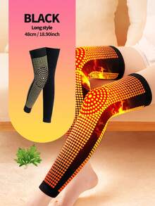 Leg Sleeve, Leg Compression Sleeve, Knee High Leg Warmers, Winter Warm Self Heating Knee Brace Long Compression Sleeve For Women Men Thermal Support Cotton Leg Warmer Knee Pads Cold Protector