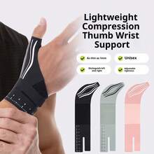 1个轻便压缩拇指腕托，男女通用健身护腕，预防扭伤，保护腱鞘 - 彩色 - 查看 2