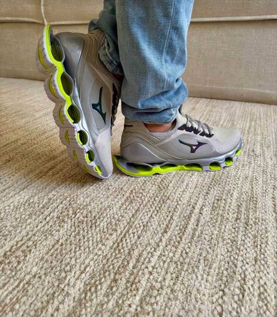 Men's Reflective Pro X Wave Chameleon Sneakers - Immediate Shipping - Various Colors - Lime Green Chameleon - View 1