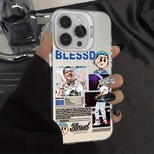 Funda de Teléfono con Diseño de Rapero Popular para iPhone 17 16e 16 15 14 13 12 11 Mini Pro Max Air X XR XSMAX 8 7 Plus, Cubierta Anticaída con Parte Trasera Escarchada, Regalo Ideal - Blanco - Ver 7