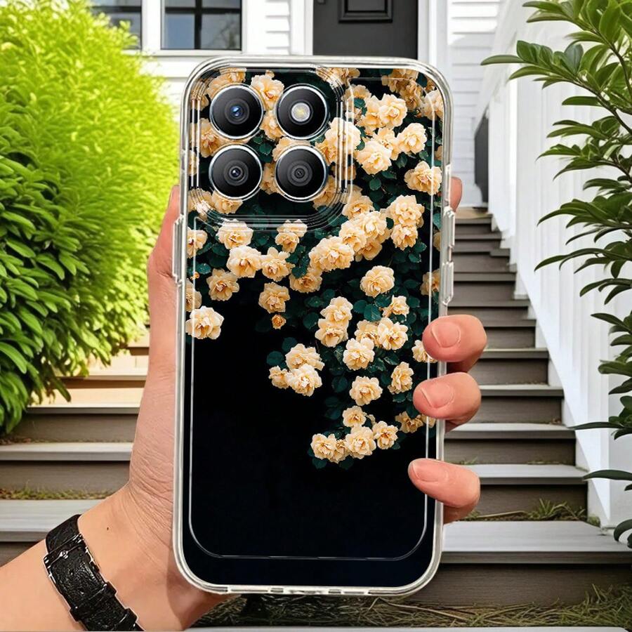 Funda de Teléfono Jinrui Shadow para iPhone 16 15 14 13 12 11 Pro Max X XS XR XSMAX 7 8 6 6S Plus, Funda de Teléfono Transparente de Caricatura a Prueba de Golpes, Cobertura Completa, Funda Protectora de TPU Simple y a la Moda - Colores mixtos - Ver 1