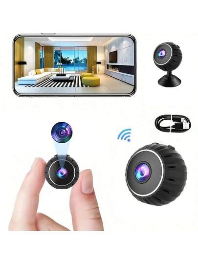 1pc Small 1080p Spy Camera, 2.4G Wireless WiFi Hidden Full HD Home/Office Security. view 2
