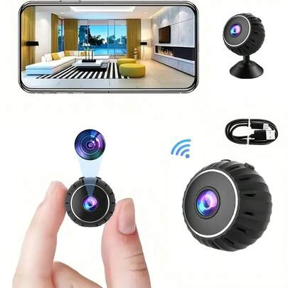 1 st liten 1080p spionkamera, 2.4G trådlös WiFi dold kamera, Full HD dold kamera, hem-/kontorssäkerhet.